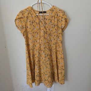 Gorgeous Lightweight Yellow Floral Dress